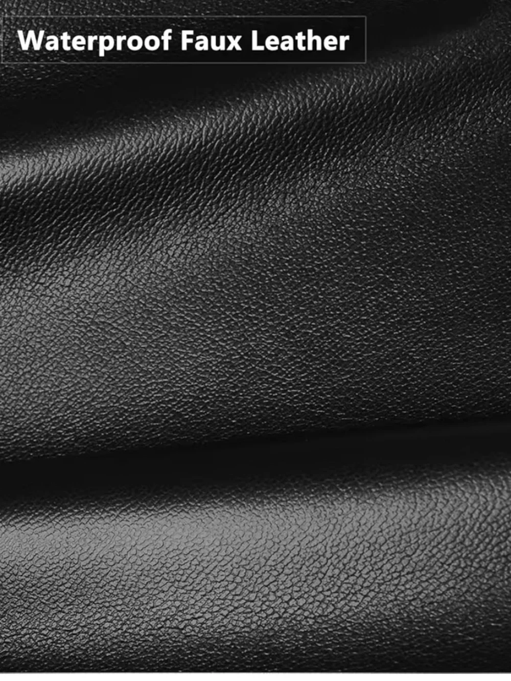 Barstool Cushion Set Round Foam Padded Seat Covers Waterproof Faux Leather BLACK